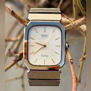Vtg 1985 Seiko Dolce 7731-5200 Men’s Watch
[Tungsten Carbide] Very Good Condtion